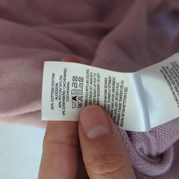 Lucky Brand Light Pink V Neck Lightweight Sweater Size Large - Picture 5 of 5